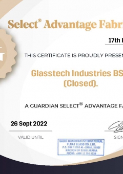 Guardian Advantage Certificate Glasstech Bahrain